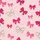 Women's Whimsical Fuchsia Hot Pink Magenta Bows with Crisp Black Outlines on Soft Blush Pink Satin Pajamas Set - 2