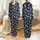 Women's Deep Navy Blue Illustrative Golden Brown Caramel Scattered Teddy Bear Pattern Satin Pajamas Set - 1