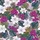 Women's Blush Pink Painterly Botanical Print Lilies Orchids Tropical Foliage Fuchsia Violet Emerald Teal Satin Pajamas Set - 2