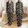 Women's Whimsical Cartoon Cat All-Over Pattern Black Tan White Pink Hearts White Meow Satin Pajamas Set - 1