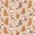 Cat Lovers' Whimsical Hand-Drawn Watercolor Cat Motif in Caramel, Grey & Calico on Blush-Beige Satin Pajamas Set - 2