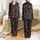 Women's Whimsical Organic Scatter Light Pink White Varied Doodle Hearts on Black Satin Pajamas Set - 1