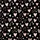 Women's Whimsical Organic Scatter Light Pink White Varied Doodle Hearts on Black Satin Pajamas Set - 2