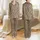 Women's Organic Creamy Beige Leopard Spot Pattern with Chocolate & Umber Satin Pajamas Set - 1