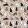 Cat Lovers' Muted Beige-Pink Illustrative Playful Cats Diverse Fur Patterns Satin Pajamas Set - 2