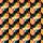 Dynamic Style Seekers' Bold Black Abstract Yellow Orange Flame Muted Teal Coral Blob Pink Five Pcs Art Satin Pajamas Set - 2