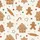 Women's Whimsical Cream Off-White Christmas Baking Gingerbread Cookie Pattern Satin Pajamas Set - 2