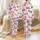 Women's Whimsical Pastel Pink Leopard Print with Colorful Spotted Leopards, Patterned Sweaters & Star Shapes Satin Pajamas Set - 1