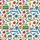 Learning Enthusiasts' Lively Naive Art School Theme All-Over Print Red Yellow Blue Green Education Elements Satin Pajamas Set - 2