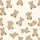 Women's Creamy Off-White Plush Brown Teddy Bear Cozy Scattered Illustration Satin Pajamas Set - 2