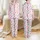 Women's Whimsical Fuchsia Pink Santa, Elegant Reindeer & Teal Green Holiday Pattern Satin Pajamas Set - 1
