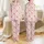 Women's Playful Soft Pastel Pink Fuchsia Mint Green Candy Cane Bow Polka Dot Pattern Satin Pajamas Set - 1