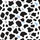 Modern Organic Design Fans' Abstract Cow Spot Hand-Drawn Black White Sky Blue Seamless Pattern Satin Pajamas Set - 2