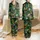 Women's Deep Black Tropical Jungle Leopard Print with Emerald, Ochre, Rust, & Aquamarine Botanicals Satin Pajamas Set - 1