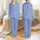 Women's Delicate Abstract Leopard Rosettes & Fluid Organic Shapes in Soft Powder Blue Periwinkle Satin Pajamas Set - 1