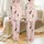 Women's Luxurious Pastel Pink Champagne Bottle Rose Heart Pearl Dot Pattern Satin Pajamas Set - 1