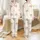 Women's Refined Creamy Off-White Lace Dusty Rose Mauve Sage Green Floral Print Satin Pajamas Set - 1