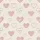 Women's Soft Illustrative Cream-White Dusty Rose Pink Scattered Heart Love Ribbed Pattern Satin Pajamas Set - 2