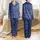 Women's Dreamy Indigo Black Cyan Butterfly White Star Moon Muted Red Heart Repeat Pattern Satin Pajamas Set - 1