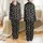 Women's Minimalist Abstract Beige Oval Geometric with Muted Blue & Caramel Accents Satin Pajamas Set - 1