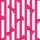 Women's Crisp Hot Pink White Vertical Stripes Scattered Bright Pink Reddish-Brown Bows Satin Pajamas Set - 2