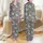 Women's Whimsical Santa Hat Chicken & Rooster Muted Gray Christmas Scatter Pattern with Holly & Gifts Satin Pajamas Set - 1