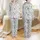 Panda Lovers' Whimsical Black & White Cartoon Panda Playful Pose Pattern with Paw Prints Satin Pajamas Set - 1