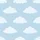 Women's Serene Pastel Sky Blue Tonal Abstract Soft Cloud Pattern Satin Pajamas Set - 2