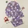 Women's Whimsical Lavender Purple Halloween Ghost Pumpkin Spiderweb Star Pattern Satin Pajamas Set - 1
