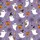 Women's Whimsical Lavender Purple Halloween Ghost Pumpkin Spiderweb Star Pattern Satin Pajamas Set - 2