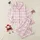 Women's Geometric Gingham Pastel Pink White Flat Daisy Line Art Satin Pajamas Set - 1
