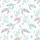 Women's Whimsical Watercolor Pastel Lavender Teal Sea Turtle Ocean Scene Satin Pajamas Set - 2