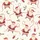Women's Whimsical Watercolor Santa Claus, Holly, Stocking & Snowflake Pattern in Cranberry Red, Cream & Rose Pink Satin Pajamas Set - 2