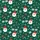 Women's Cheerful Deep Forest Green Christmas Pattern with White Santa Heads, Snowflakes, Candy Canes, Gift Boxes & 'OH OH OH' Text Satin Pajamas Set - 2