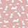 Cozy Style Lovers' Whimsical Rose Pink Seamless Pattern with Playful White & Blush Bunny Clouds & Hearts Satin Pajamas Set - 2