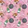 Festive Design Lovers' Bubblegum Pink Roaring Tiger Cowboy Disco Champagne Cocktail Pattern Satin Pajamas Set - 2