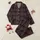 Women's Traditional Tartan Plaid Geometric Grid with Charcoal Black, Rich Red & Slate Blue-Gray Satin Pajamas Set - 1