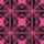 Women's Bold Black Hot Pink Tessellating Geometric Buffalo Plaid Stripe Pattern Satin Pajamas Set - 2