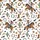 Women's Whimsical Western Rodeo Pattern with Cartoon Cowboys, Cacti, Sheriff Stars, & Playing Cards in Brown, Red, Blue & Green Satin Pajamas Set - 2