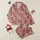 Women's Festive Interlocking Geometric Stripe Art with Pink, Red, Green, White Satin Pajamas Set - 1