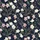 Women's Rich Navy Blue Delicate Cherry Blossom Magnolia Pale Pink Cream Illustrative Floral Pattern Satin Pajamas Set - 2