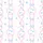 Women's Soft Pink Ribbon Pastel Blue Bow Forget-Me-Not Delicate Seamless Pattern Satin Pajamas Set - 2