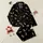 Women's Elegant Whimsical Black & Tan Bows 'Good Night Sweet Dreams' Pattern Satin Pajamas Set - 1
