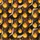 Modern Art Lovers: Bold Flat Iconographic Flame Motif Vibrant Orange Yellow Deep Chocolate Charcoal Abstract Satin Pajamas Set - 2