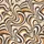 Women's Abstract Psychedelic Marbled Waves Espresso Cream Caramel Beige Satin Pajamas Set - 2