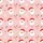 Holiday Revelers' Vintage Pink Santa Claus, Snowflakes, Holly & Red Berry Pattern Satin Pajamas Set - 2