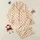Women's Cream Background Playful Holiday Sweets Red White Candy Cane Gingerbread Star Cookie Motif Satin Pajamas Set - 1