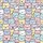 Animal Lovers' Pastel Pink Blue Yellow Cartoon Animal Faces Expressive Pattern Satin Pajamas Set - 2