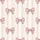 Women's Soft Dusty Pink Bows on Cream Cable Knit Pattern Satin Pajamas Set - 2