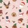 Women's Soft Pink Whimsical Christmas Santa Reindeer Gingerbread Elf Snowman Scattered Pattern Satin Pajamas Set - 2